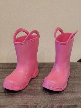 Bearpaw Rain Boots Eva Girls' Pink Glitter Waterproof
